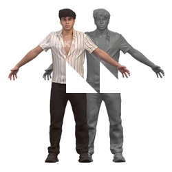 Caspian Clean A Pose Scan Clothed