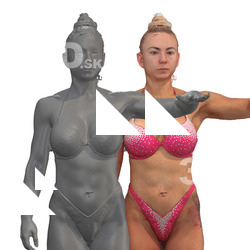 Mona Raw Flexing Shoulder Muscle Scans