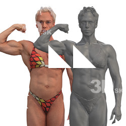Eneli Raw Flexing Biceps Muscle Scans 