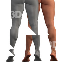 Mona Raw Flexing Calf Muscle Scans