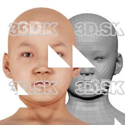 Retopologized 3D Head scan of Furusawa Kumi