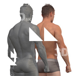 Piero Raw Flexing Triceps Muscle Scans