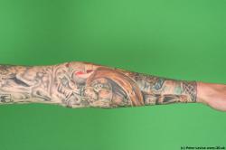 Man White Tattoo Underweight Male Studio Poses