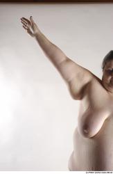 Arm Whole Body Woman Animation references Nude Overweight Studio photo references