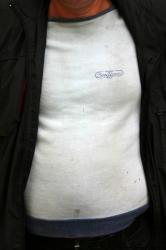 Chest Man White Casual Overweight