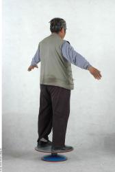 Whole Body Man Asian Casual Overweight Studio photo references