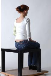 Whole Body Woman Artistic poses White Casual Slim