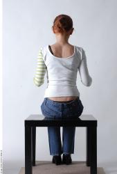 Whole Body Woman Artistic poses White Casual Slim