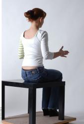 Whole Body Woman Artistic poses White Casual Slim