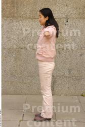Whole Body Woman T poses Asian Casual Slim