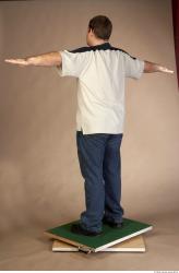 Whole Body Man T poses Casual Overweight Studio photo references