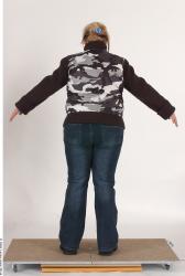 Whole Body Woman Casual Overweight Studio photo references