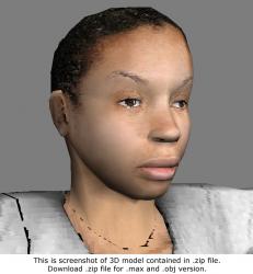 Head Woman Black 3D Models