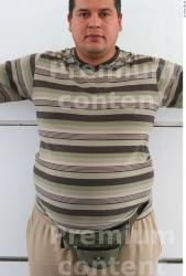 Upper Body Man White Casual Overweight