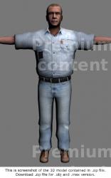 3D Model White Man