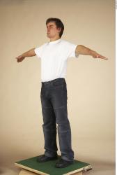 Whole Body Man T poses Casual Muscular Average Studio photo references