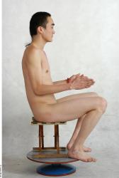 Whole Body Phonemes Man Artistic poses Asian Nude Slim Studio photo references