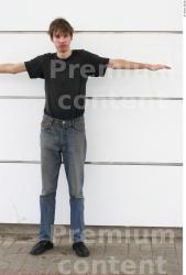 Whole Body Man T poses Tattoo Formal Shoes Slim Street photo references