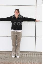 Whole Body Woman T poses White Casual Slim