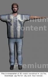 Whole Body Man White Casual 3D Models