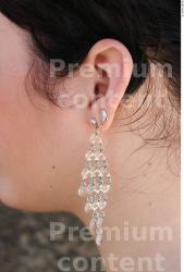 Ear Whole Body Woman Casual Jewel Slim Average Street photo references