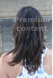 Whole Body Back Head Woman Casual Jewel Slim Average Street photo references