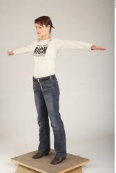 Whole Body Woman White Casual Slim