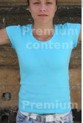 Upper Body Woman White Casual Average