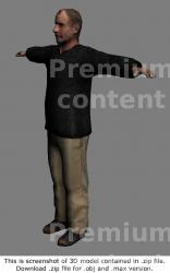 3D Model White Man