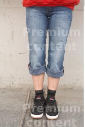 Leg Woman White Casual Slim