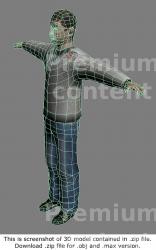 Whole Body Man White Casual 3D Models