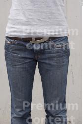 Thigh Woman White Casual Slim