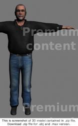 Whole Body Man White Casual Average 3D Models