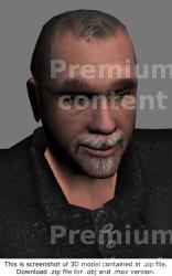 Head Man White Casual Average 3D Models