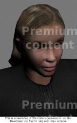 Head Woman White Casual 3D Models