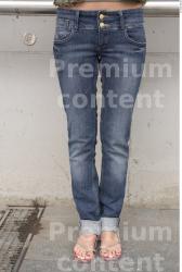 Leg Woman White Casual Slim