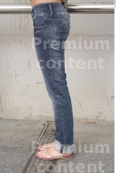 Leg Woman White Casual Slim