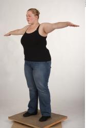 Whole Body Woman White Casual Overweight