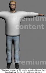 Whole Body Man Asian Casual Average 3D Models