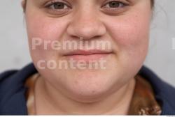 Mouth Woman White Casual Overweight