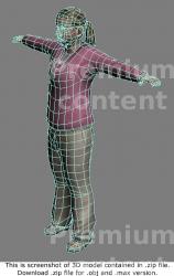 3D Model White Woman