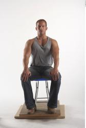 Whole Body Man Artistic poses White Casual Muscular