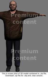 3D Model White Man #