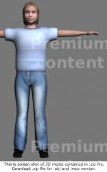 3D Model White Woman