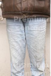 Thigh Man White Casual Jeans Slim