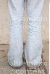 Calf Man White Casual Jeans Slim