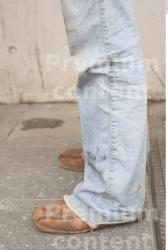 Calf Man White Casual Jeans Slim