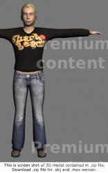 Whole Body Woman White Casual 3D Models