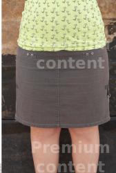 Thigh Woman White Casual Skirt Average