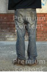 Leg Man Casual Jeans Average Bearded Street photo references